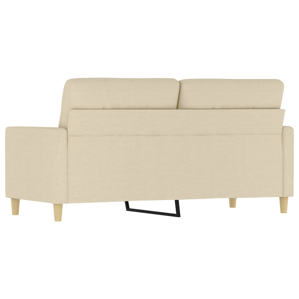Tweezitsbank 140 cm stof crèmekleurig