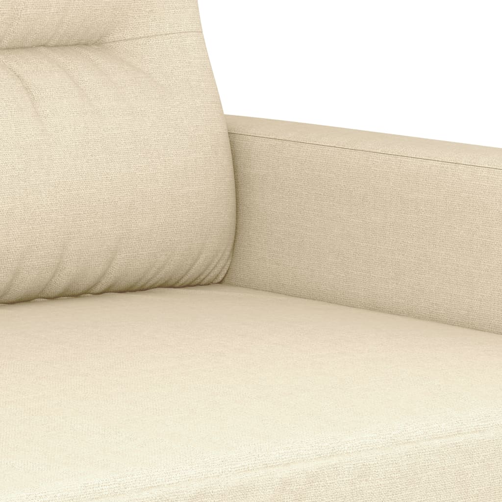 Tweezitsbank 140 cm stof crèmekleurig