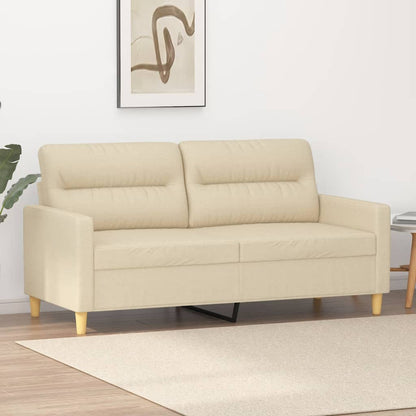 Tweezitsbank 140 cm stof crèmekleurig
