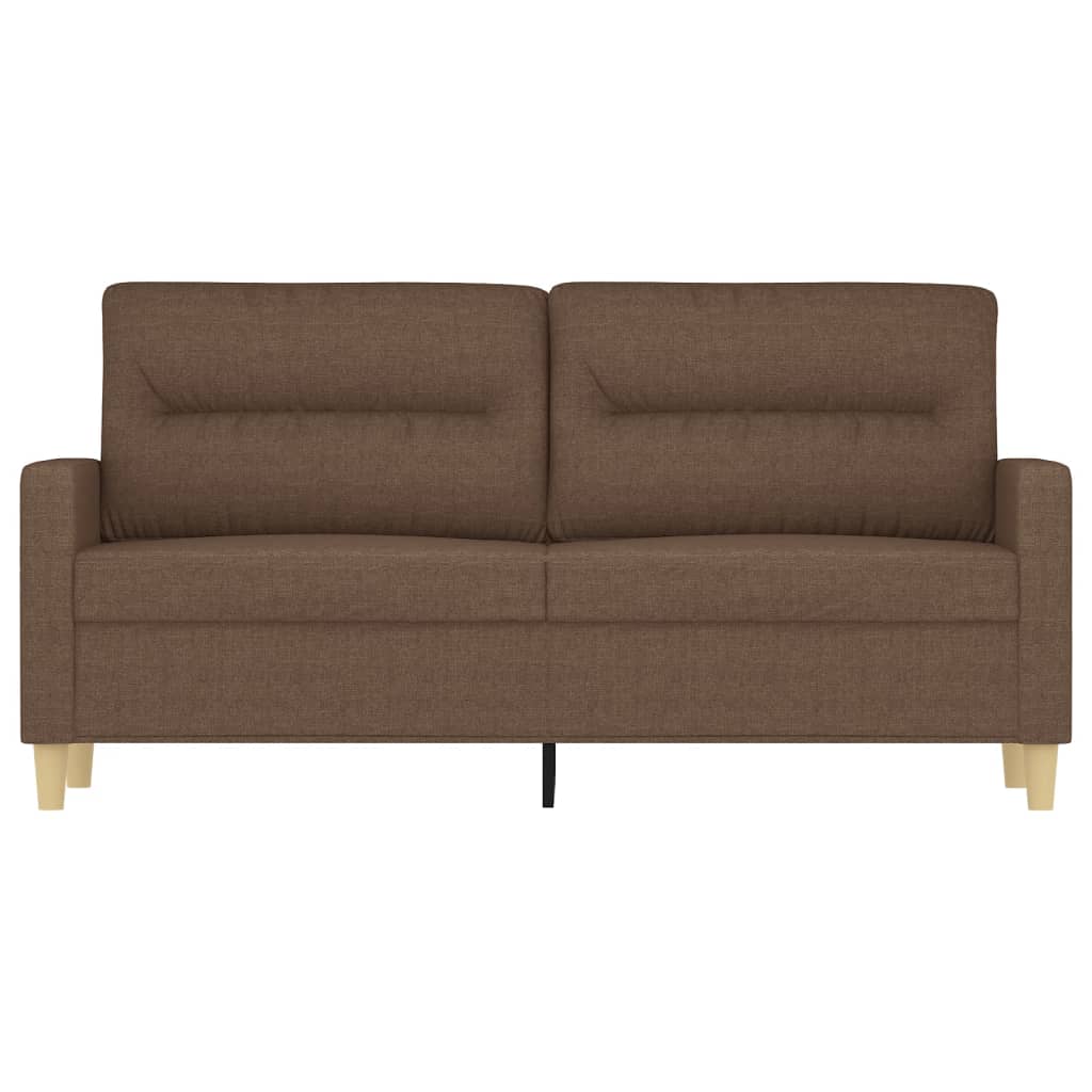 Tweezitsbank 140 cm stof bruin
