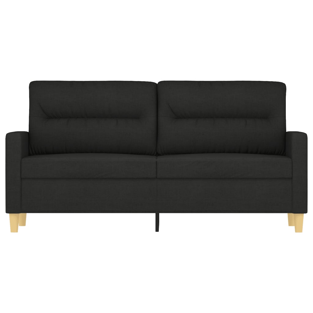 Tweezitsbank 140 cm stof zwart