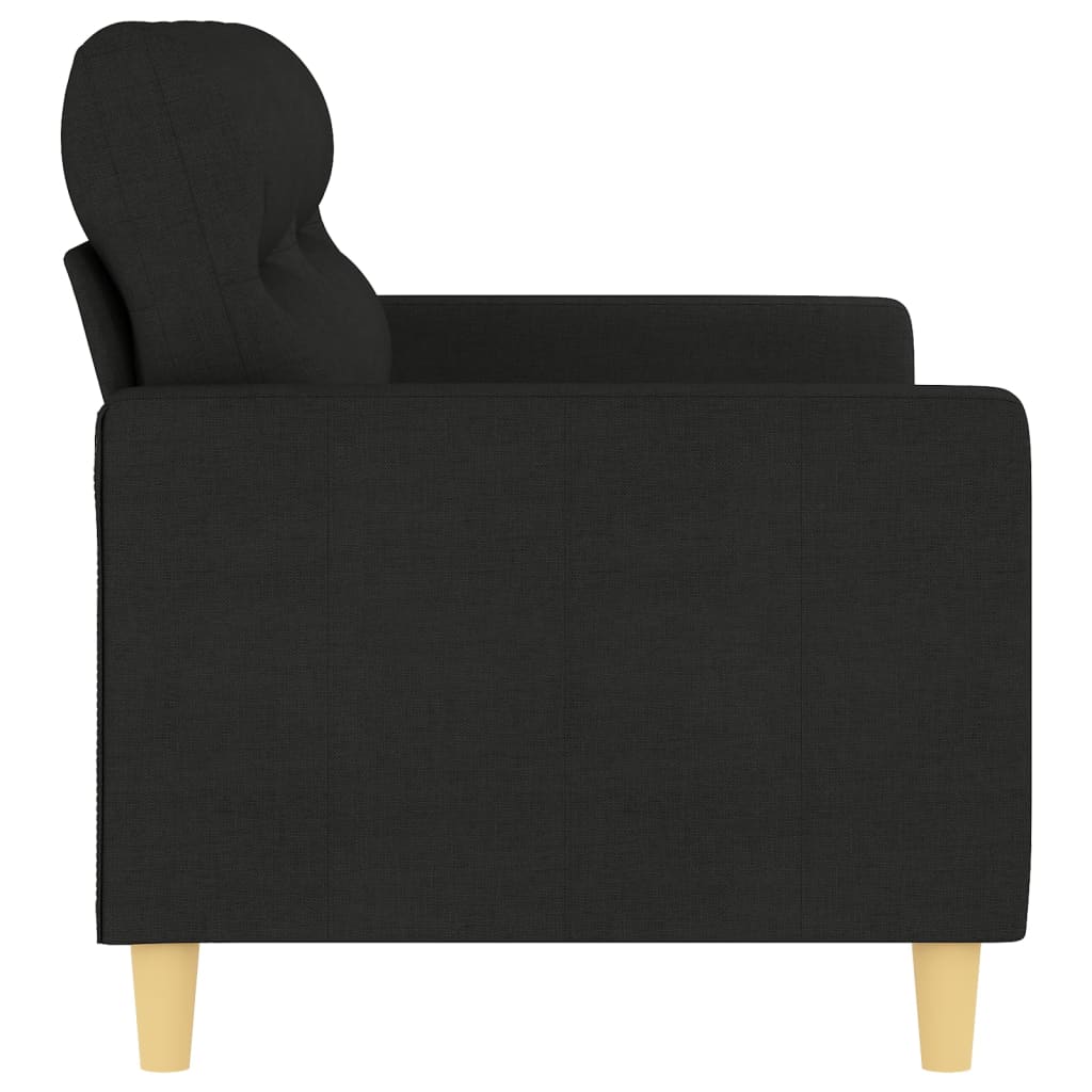 Tweezitsbank 140 cm stof zwart