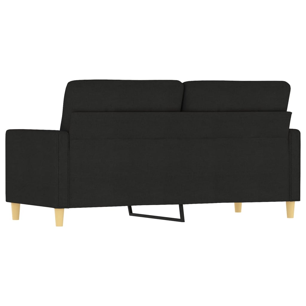 Tweezitsbank 140 cm stof zwart