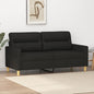 Tweezitsbank 140 cm stof zwart