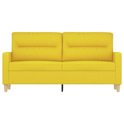 Tweezitsbank 140 cm stof lichtgeel