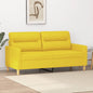 Tweezitsbank 140 cm stof lichtgeel