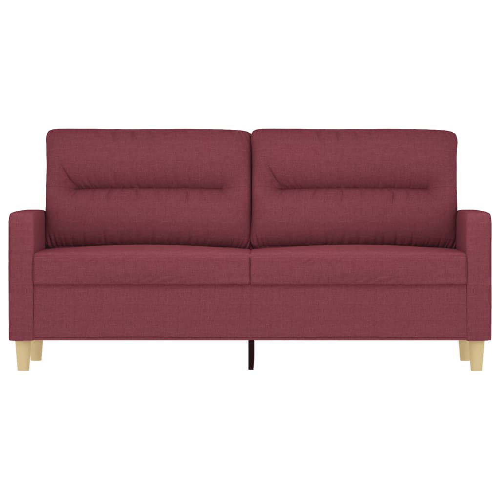 Tweezitsbank 140 cm stof wijnrood