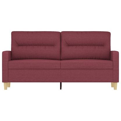 Tweezitsbank 140 cm stof wijnrood