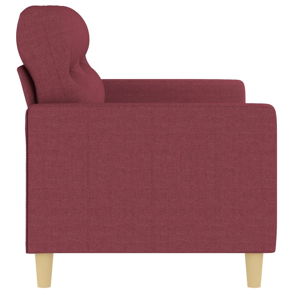 Tweezitsbank 140 cm stof wijnrood