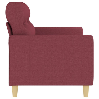 Tweezitsbank 140 cm stof wijnrood