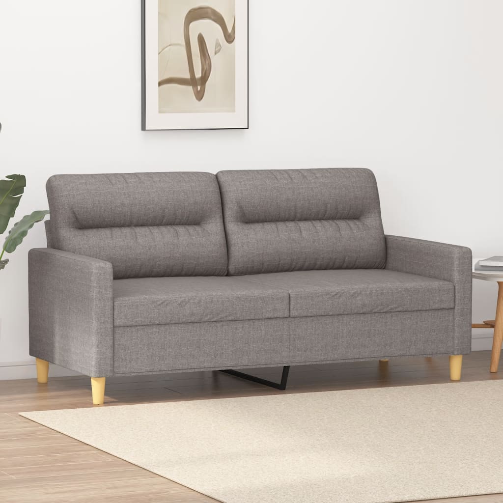 Tweezitsbank 140 cm stof taupe
