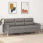 Driezitsbank 180 cm stof taupe