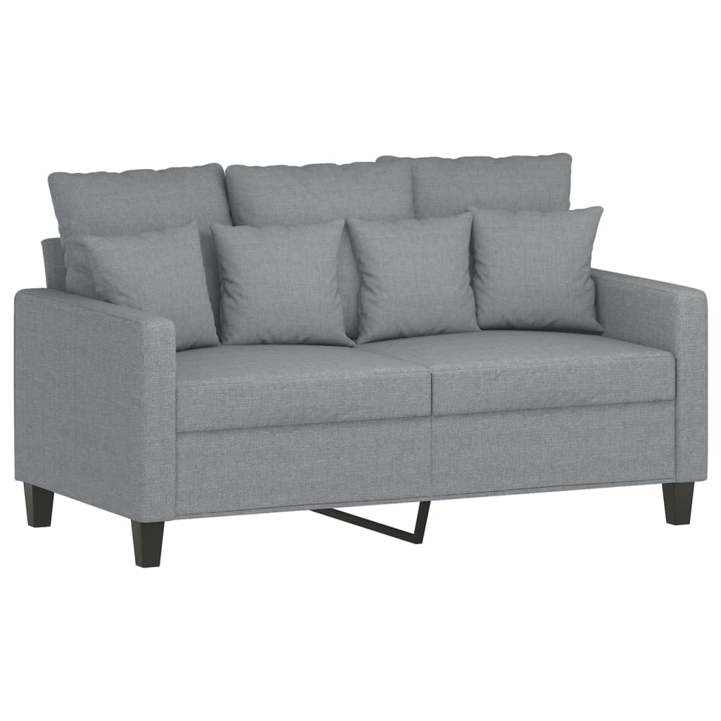 Tweezitsbank 120 cm stof lichtgrijs