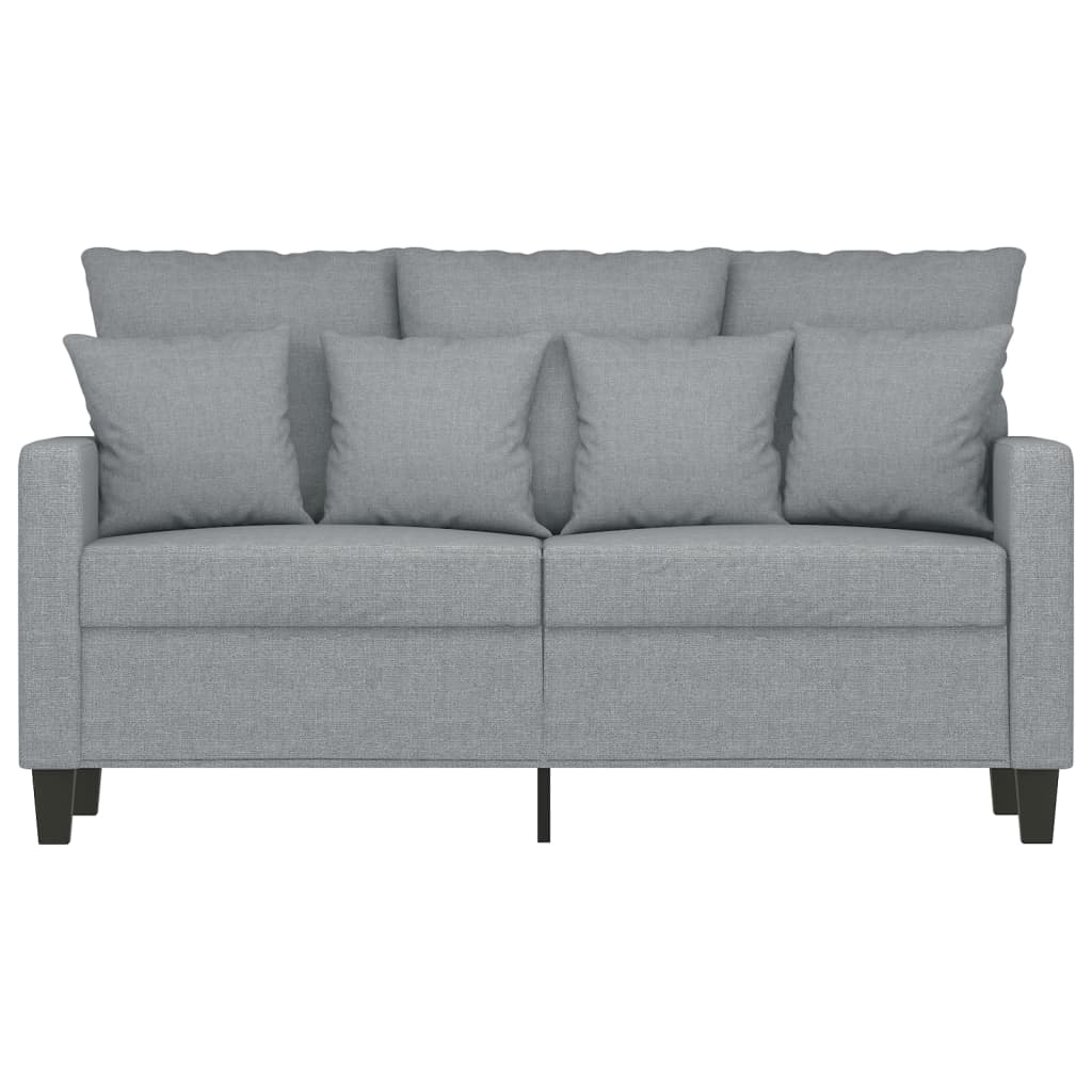 Tweezitsbank 120 cm stof lichtgrijs