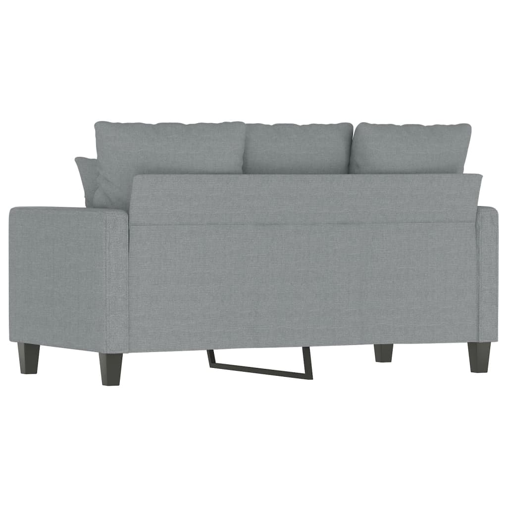 Tweezitsbank 120 cm stof lichtgrijs