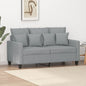 Tweezitsbank 120 cm stof lichtgrijs
