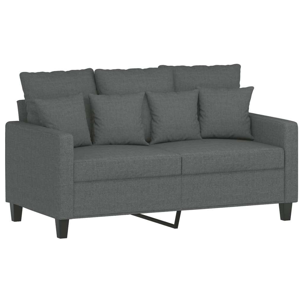 Tweezitsbank 120 cm stof donkergrijs