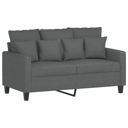 Tweezitsbank 120 cm stof donkergrijs