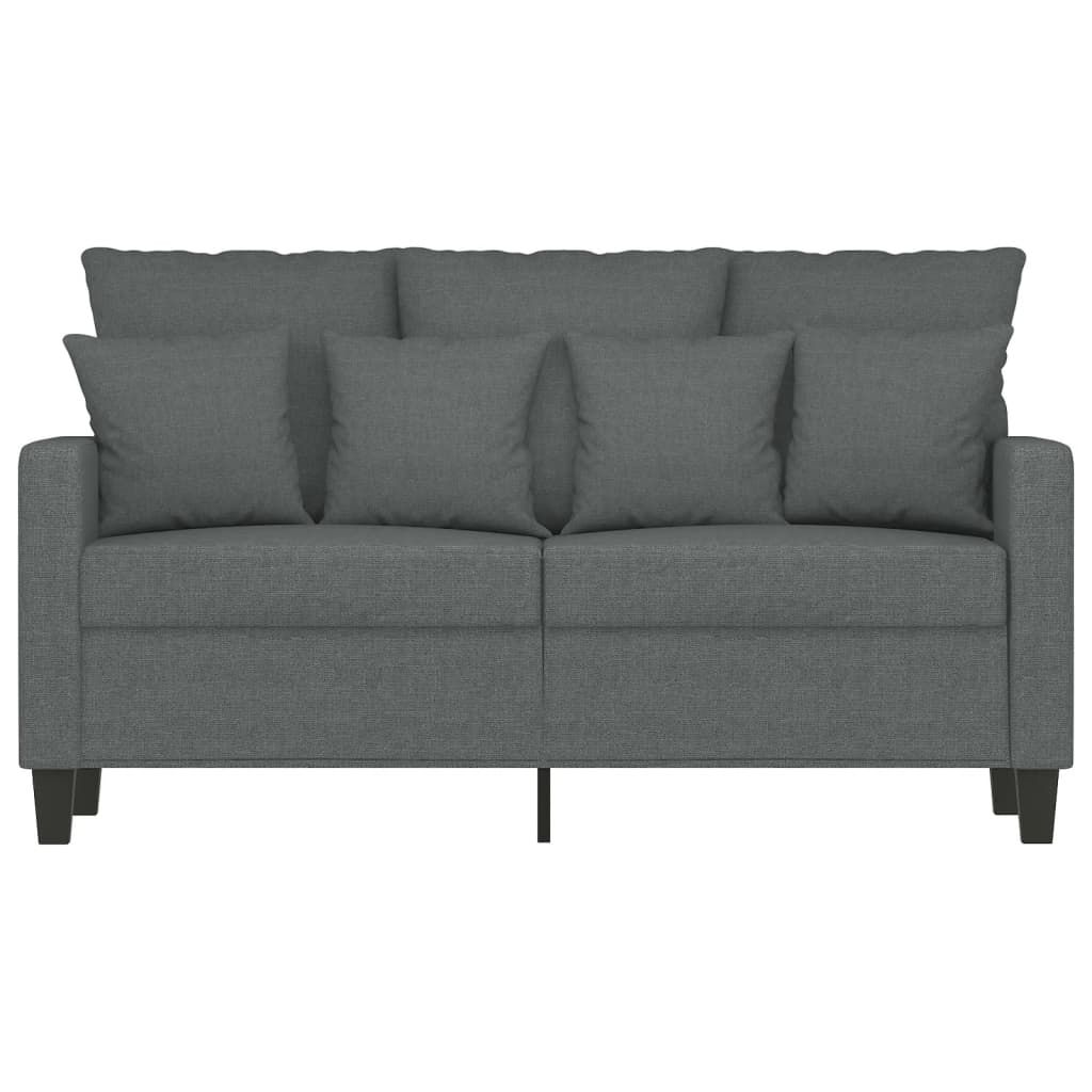Tweezitsbank 120 cm stof donkergrijs