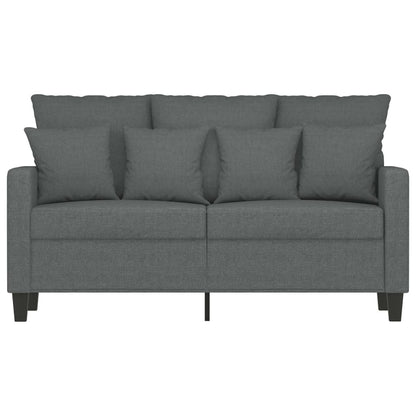 Tweezitsbank 120 cm stof donkergrijs