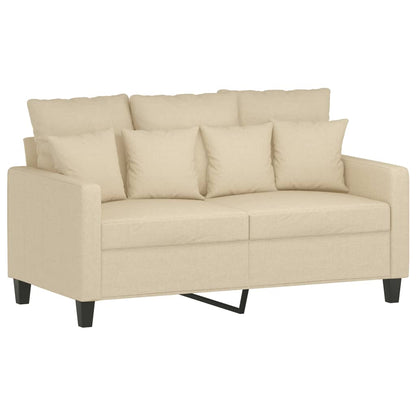 Tweezitsbank 120 cm stof crèmekleurig