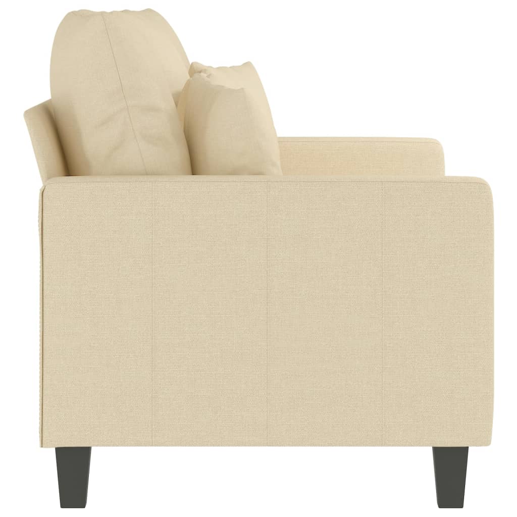 Tweezitsbank 120 cm stof crèmekleurig