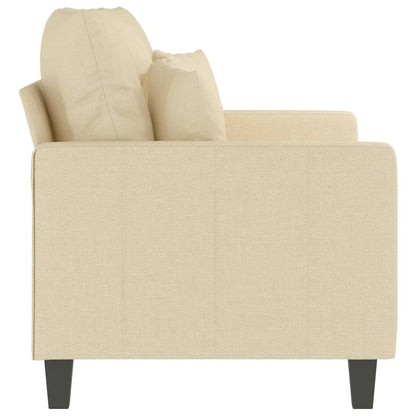 Tweezitsbank 120 cm stof crèmekleurig