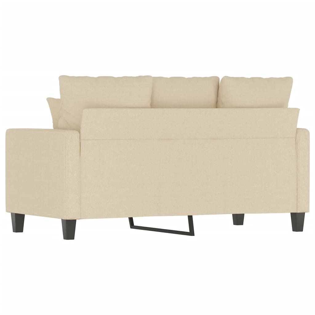 Tweezitsbank 120 cm stof crèmekleurig