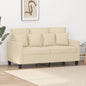 Tweezitsbank 120 cm stof crèmekleurig