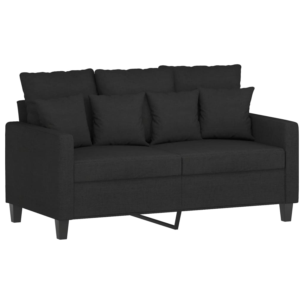 Tweezitsbank 120 cm stof zwart