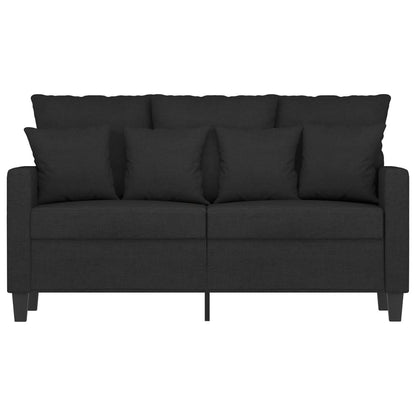 Tweezitsbank 120 cm stof zwart