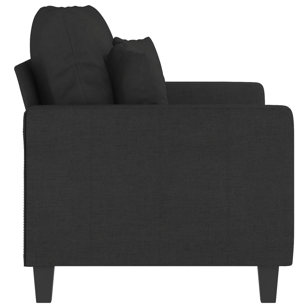 Tweezitsbank 120 cm stof zwart