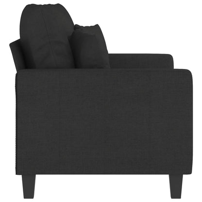 Tweezitsbank 120 cm stof zwart