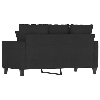 Tweezitsbank 120 cm stof zwart