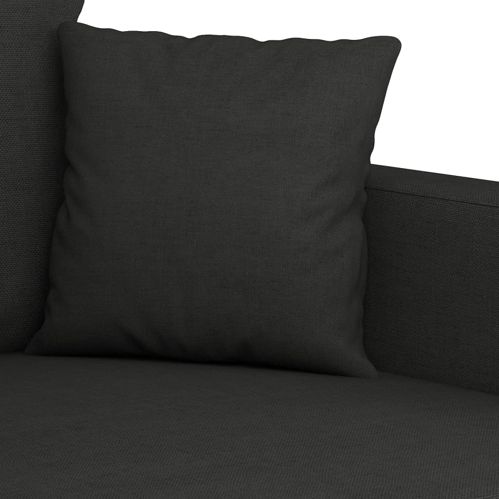 Tweezitsbank 120 cm stof zwart