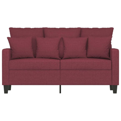 Tweezitsbank 120 cm stof wijnrood