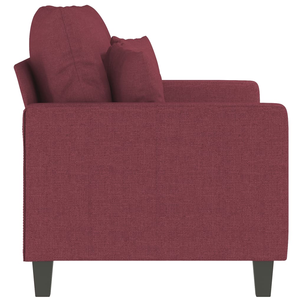 Tweezitsbank 120 cm stof wijnrood