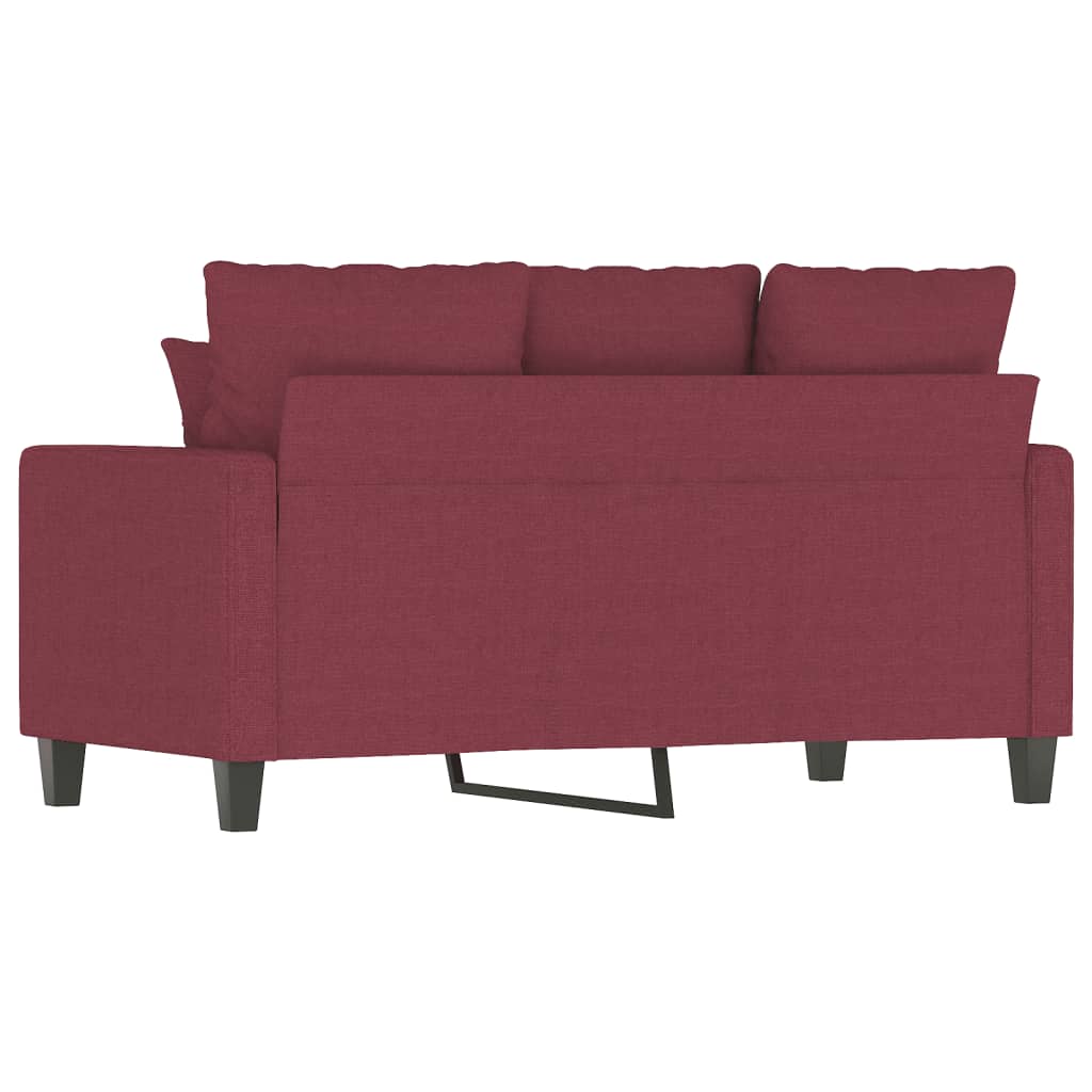 Tweezitsbank 120 cm stof wijnrood