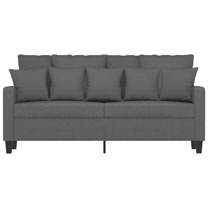 Tweezitsbank 140 cm stof donkergrijs
