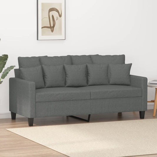 Tweezitsbank 140 cm stof donkergrijs