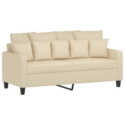 Tweezitsbank 140 cm stof crèmekleurig