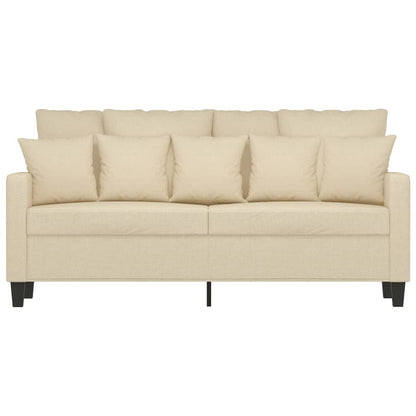 Tweezitsbank 140 cm stof crèmekleurig