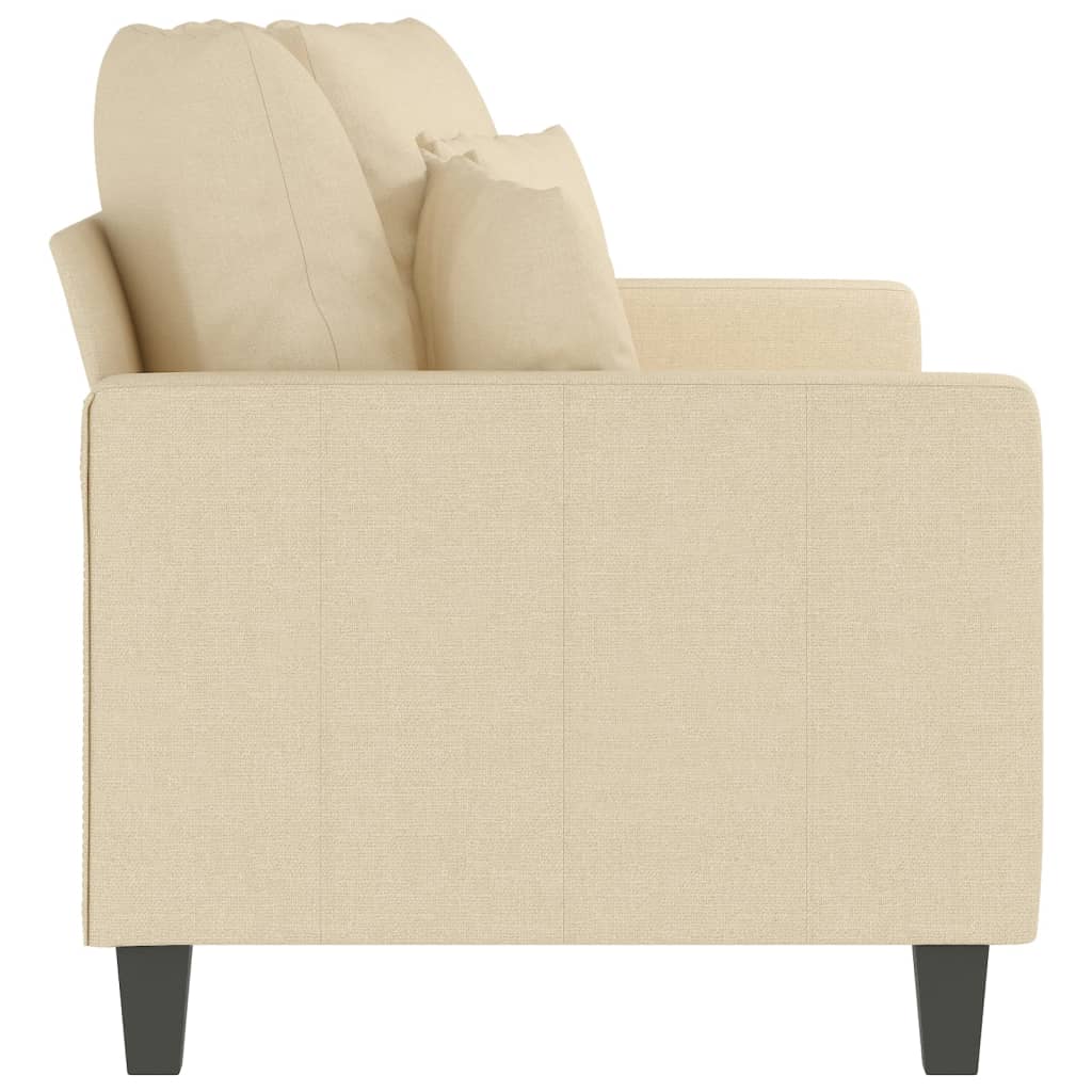 Tweezitsbank 140 cm stof crèmekleurig
