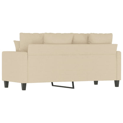 Tweezitsbank 140 cm stof crèmekleurig