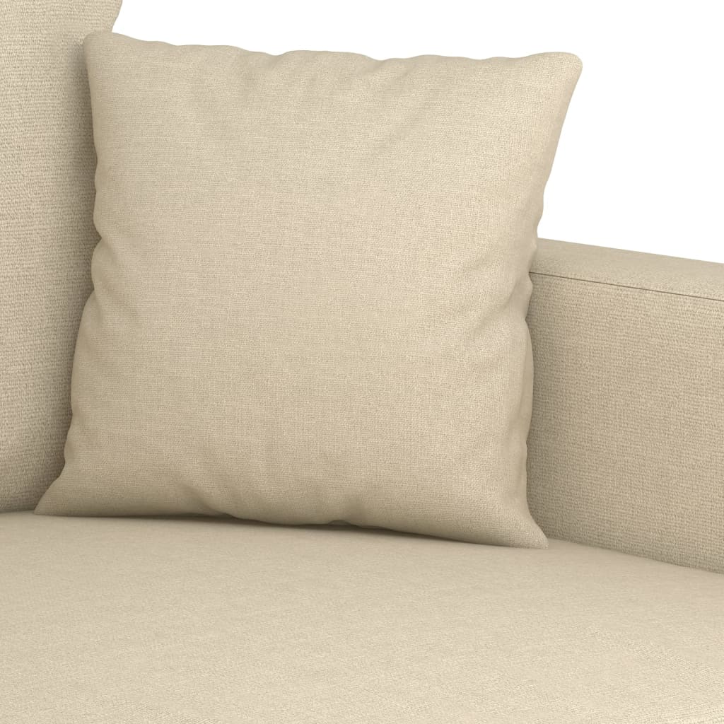 Tweezitsbank 140 cm stof crèmekleurig