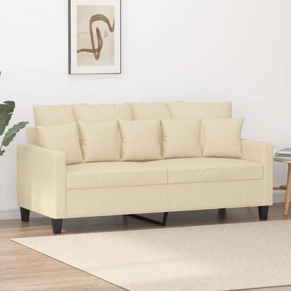 Tweezitsbank 140 cm stof crèmekleurig