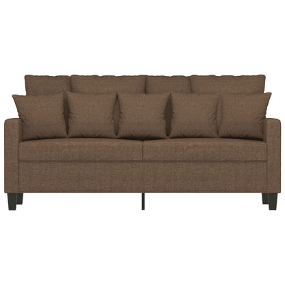 Tweezitsbank 140 cm stof bruin