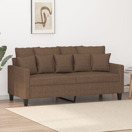 Tweezitsbank 140 cm stof bruin
