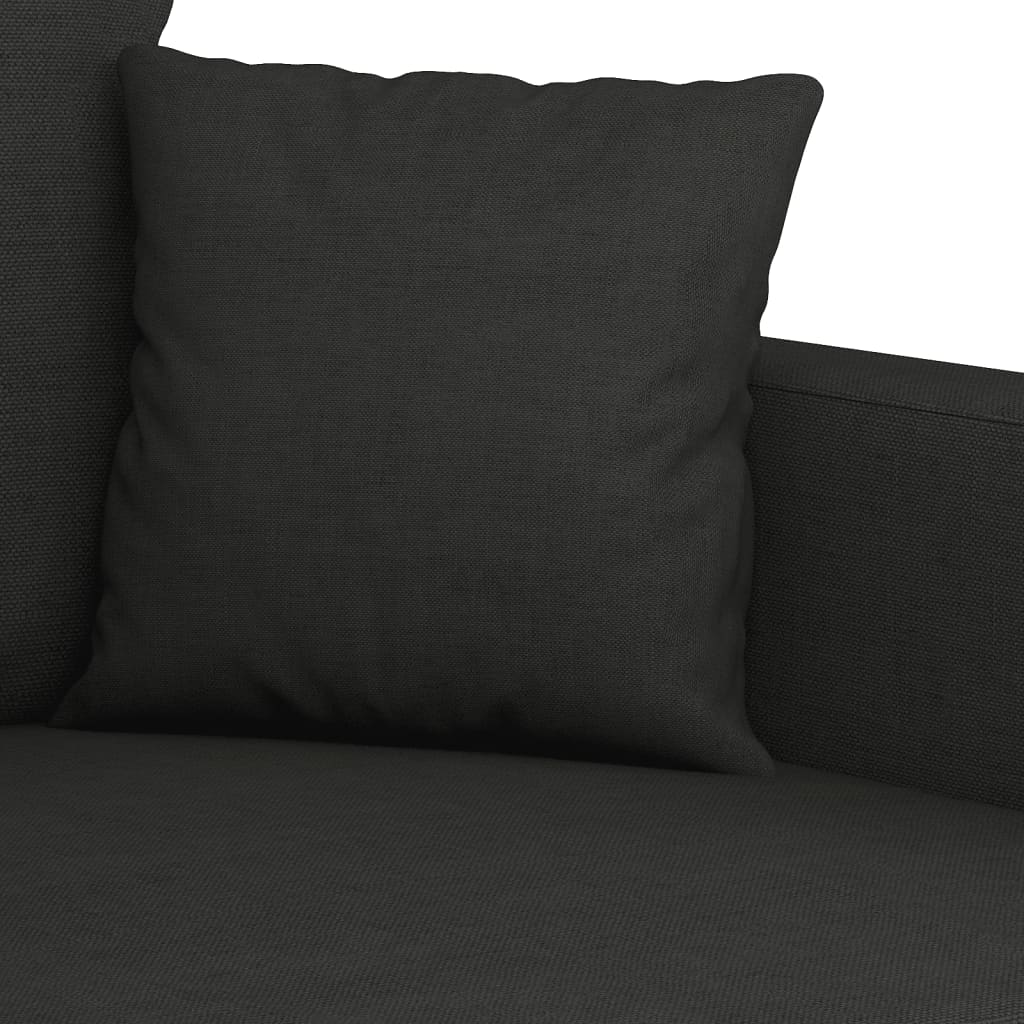 Tweezitsbank 140 cm stof zwart