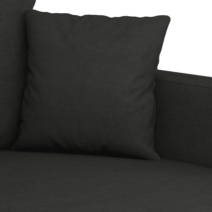 Tweezitsbank 140 cm stof zwart